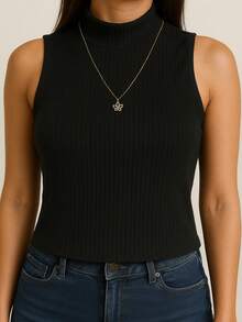 Women Tank Tops & Camis - 中紫紅色 - 查看 4