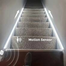 Acosh Neon Lampu Tangga LED Sensor Gerak, Strip Lampu Neon Putih, Antarmuka USB, Panjang Dapat Diatur 1-5m, Cocok Untuk Tangga, Lorong, Balkon, Dekorasi Pernikahan, Dalam/Luar Ruangan, Penerangan Tangga | Desain Pencahayaan Modern | Strip Lampu Neon Fleksibel, Lampu LED Tangga - beraneka warna - View 3