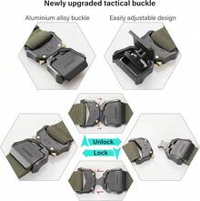 JUKMO Tactical Belt, Hiking Rigger 1.5 Nylon Web Work Belt With Heavy Duty Quick Release - 艾米.格林 - 查看 2
