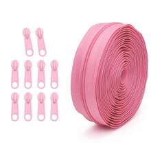 1 Bộ = 4,5 mét Khóa kéo + 10 Chiếc Khóa kéo, 3# Khóa kéo Nylon trong 20 Tùy chọn màu sắc, Khóa kéo phù hợp với Màu khóa kéo, Thích hợp để Thay thế May May Quần áo, Túi xách và Dệt gia dụng - nhiều màu - Xem 21