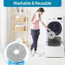 10pcs Roboparts Mop Pads For Dreame L10s Ultra, L10 Ultra, L20 Ultra & Xiao Mi X10+ Robot Vacuums - High-Efficiency Mop Cloths, Spare Parts Kit For Enhanced Floor Cleaning, Cleaning Tool Attachments|Circular Mop Pads|Fabric Mop Pads, Mops For Floor Cleaning