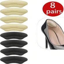 4 Pairs/8 Pairs Of Anti Wear Shoe Lip Prints, Heel Pad With Half Size To Prevent Slipping And Blistering, Shoe Heel Half Size Insole With Anti Drop Feature, Suitable For Loose Shoes And Heel Pads, Suitable For Men And Women With Oversized Shoes. The Filling Improves The Fit And Comfort Of The Shoe, Preventing Slipping And Blistering Of The Heel - Nhiều màu - Xem 18