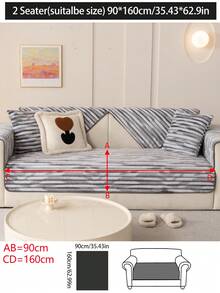 1 件四季沙发垫套，现代简约防滑沙发座椅保护套，防尘可洗，浅灰色柔软防褪色，宠物友好，适合卧室、办公室、客厅的 L 型和 1/2/3/4 座沙发