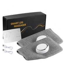 Hailicare 双气囊振动加热腿部按摩器，3种振动模式和3种温度设置，是馈赠亲友的绝佳礼物，配备1800mAh电池 - 灰色 - 查看 10