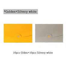 10pcs/Pack Mini Greeting Card Envelopes, Gold Foil Heart Shiny Paper Envelopes Back To School - 10.5*7CM - View 16