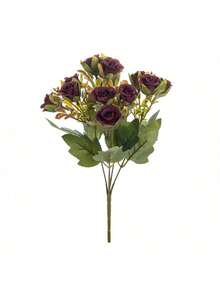 1/3PCS Artificial Flowers-Silk Rose, Fake Plants, Home, Dining Room, Living Room, Outdoor Garden Decoration,Mother's Day Gifts, Birthday Gifts, Graduation Season Gifts, The Art Of Inserting Flowers, Photography Props, Autumn, Spring, Vase, Flower Wall, Flower Wreath, Bridal Bouquet, Wedding Decoration, DIY Flower Wreath Materials, Birthday Party Decoration Materials, Home Decoration Accessories, Valentine's Day. - Burgundy - View 7