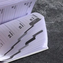 1pc 2026 New A7 Size English Planner Notebook, Mini Portable Pocket Daily Schedule Notebook, 64 Sheets 128 Pages Thin Weekly Calendar Notepad, Includes Annual Calendar, Monthly, Weekly And Daily Plan, PU Leather Cover, 4.17*3.07 Inch, 2026 New Version,School Supplies,Back To School