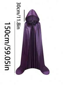 Mantello da adulto per Ognissanti, mantello della morte in tessuto colorato, mantello di demone mago, veste da mago medievale, mantello del Grim Reaper, accessorio da bar e discoteca, costume da festival