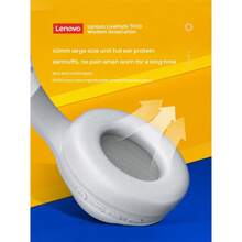 Lenovo Auriculares inalámbricos Bluetooth TH10 HD con montaje en la cabeza, sonido envolvente 9D, auriculares para música de nivel HIFI, baja latencia, juegos, gran capacidad, batería de larga duración, teléfono móvil/computadora, universal, color negro
