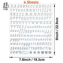 1080PCs Glitter Alphabet Number Stickers - Gold & Silver - 0.5/1 Inch - Sparkly Decals For Guka, Balloons, & Spice Jars 6Sheets - Multicolor - View 13