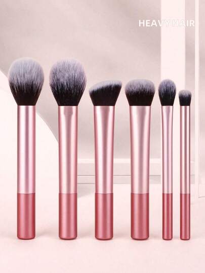 Professional 6pcs Makeup Brush Set, High Quality Pink Powder Brush, Blush Brush, Contour Brush, Eye Shadow Brush, Highlighter Brush, Cosmetic Brushes For Flawless Makeup Application,Brush Set,Makeup Brush Kit,Make Up Brush Set,Make Up Set Complete,Makeup Brush Set,Complete Makeup Kit,Brush Kit,Brushes Makeup Set,Makeup Gift Set,Set,Giveaways,Professional Makeup Brushes,Complete Makeup Set