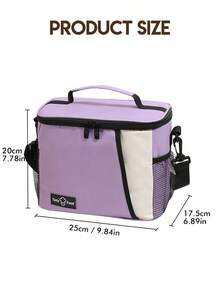 1pc Women Men Universal Lunch Bag For Work/Women Adult Insulated Lunch Box/Leakproof Cooler Lunch Tote Bag With Storage Bag. Adjustable Shoulder Strap, Large Capacity, Multi-Function, Suitable For Outdoor Reusable Lunch Cooler Bag, Work Picnic, Hiking Picnic Bag, Insulated Lunch Bag, Portable School Lunch Box, Back To School Supplies, School Bag, School Essentials, College Essentials, Lunch Box Bag For Women, Suitable For