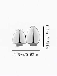 1 conjunto de grelhas de dentes falsos com blocos de cores suaves, aparelho dentário lateral exclusivo dourado e prateado, adequado para homens e mulheres, festa, Halloween, Natal, aniversário - Multicolorido - Ver 3