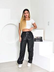 Tactel Women's Premium Gym Street Modal 3-Pocket Pants - Black - View 1