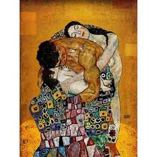 1 件/3 件墙面艺术海报可选框架现代经典古斯塔夫·克里姆特家族名画《泪之吻》金色现代海报印刷墙面艺术画可用于房间装饰画 - 彩色 - 查看 12