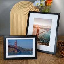 1/3件/套 4x6”、“5x7”、“8x8”、“8x10”、“11x14”、“12x16” PVC桌面相框，带衬垫，6种尺寸，适用于家居装饰、婚礼、派对、婴儿派对、周年纪念、照片墙，黑色，可横向或纵向壁挂（不含相纸）