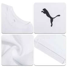 Puma Camiseta de hombre M TAD ESSENTIALS SOLID CAT TEE Ropa deportiva Running Fitness Cómoda Casual Cuello redondo Manga corta 527344-02