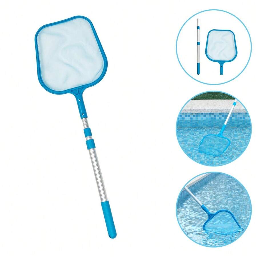 NetHong Swimming Pool Skimmer Net,Leaf Cleaner,Rake Pond Net With Telescopic Alu Pole UK