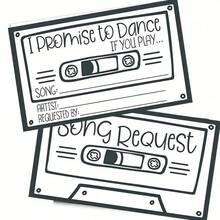 50pcs Retro Cards, Dance Commitment Cards, Wedding Song Request Cards - Music Suggestion Cards,Back To School,School Supplies - Multicolor - View 4