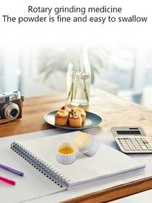 四合一药丸切割器、粉碎器、储物盒、旅行多功能收纳器、分流器、每日分配器 - 彩色 - 查看 5