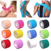 Băng Kinesiology Athletic Elastoplast Sport Recovery Strapping Gym Muscle Bandage Phụ kiện tập thể dục Băng tập thể dục Băng thể thao - Nhiều màu - Xem 7