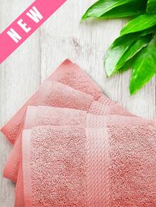 TOALLA DE BAÑO 100% ALGODÓN MEXICANO (Gruesa) ABSORBENTE  70m X 135cm, la cenefa puede variar - Rosa - Ver 6