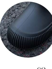 Botas de lluvia cortas para mujer, nuevo estilo, además de botas de lluvia de terciopelo desmontables, zapatos de agua para exteriores, zapatos de goma antideslizantes, impermeables, ligeros y de moda. - Negro - Ver 3