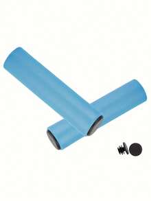 1 对柔软硅胶自行车车把套 - 舒适、防滑、加厚设计，适用于山地车和公路车，有黑色及更多颜色可选，自行车配件