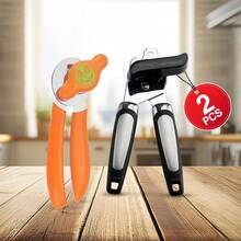 KitchenAid Classic Multifunction Can Opener And Bottle Opener Easy To Use, Razor Sharp Stainless Steel Cutting Wheel, Soft Ergonomic Handles, Colorful Style Optional - Vibe Orange w/ Smily Lid - 查看 9