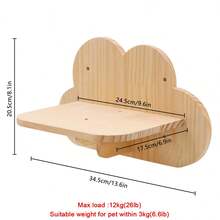 1 件猫壁架、1 件猫栖木、1 件木制猫吊床、1 件猫台阶，现代猫家具套装，用于睡觉、玩耍和攀爬