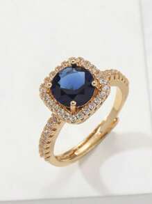 1 pieza/Caja de regalo Anillo dorado, Anillo de plata para mujer, Anillos de boda, Anillos de circonita, Regalo para mujer, Regalo de cumpleaños, Regalo de pareja, Regalo para mamá, Para novia, Para mejor amiga, Caja de regalo de San Valentín, Mamá, Madre, Día de la Madre, Regalo