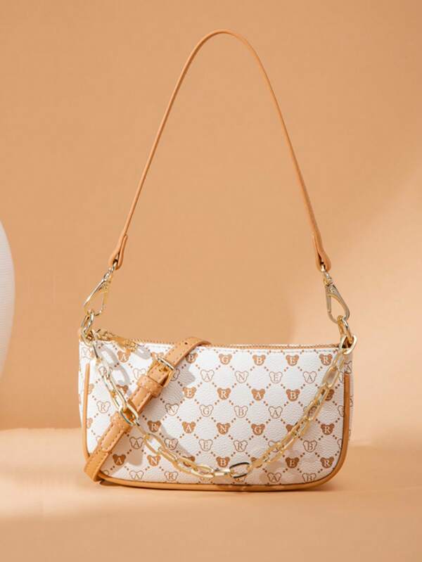 ELAINE BEAR Retro Fashion Jacquard Plaid Ladies Shoulder Crossbody Crescent Bag Casual Lightweight Underarm Shoulder Handbag