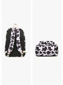 3pcs Personalized Embroidered Leopard Print Backpack Set, Customized Name Embroidery, Large Capacity Minimalist Student Backpack, Lunch Bag & Pencil Case, Lightweight Multi-Function School Bag, Suitable As Gift For Elementary, Middle, High School Students, Family, Friends, Christmas, Easter, New Year, Mother's Day, Women's Day, Valentine's Day, Teacher's Day, Nurse's Day, Birthday
