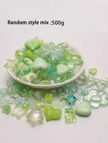 1 Pack/40g Random Mixed Loose Beads, Acrylic Flower, Butterfly, Heart Shaped Beads For DIY Jewelry Making, Bracelets, Necklaces, Phone Chains