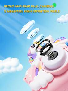 Mini Digital Camera, HD Camera Can Take Photos & Videos, Fun Christmas/Halloween/Thanksgiving Gift - Pink - View 4