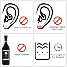 180 Pcs Earrings Hole Cleaner, Piercing Cleaner Floss, Rose Fragrance Odor Removal Ear Care, Piercing Floss Disposable Aftercare Cleaning Tool(Brown) - 粉紅色,藍色,紫色 - 查看 2