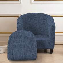 2pcs/Set Stretch Double-Layer Semi-Circle Single Sofa Cover, Universal Fit Curved U-Shaped Club Leisure Chair - Multicolor - View 9