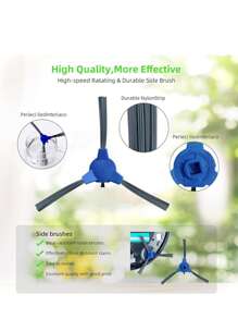 Spare Accessories Compatible With Eufy 11S Max, G30, 30C Max, 15C Max, G32 Pro, Robot Vacuum Replacement Parts: 1 Drum Brush 6 Side Brush 5 Integrated Filters ️