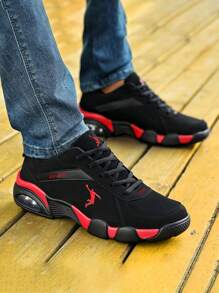 Populaire Air Cushion sportschoenen voor casual gebruik, modieuze effen sportschoenen voor heren, comfortabele antislip ademende zachte zool geschikt voor buitenactiviteiten, sportschool