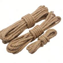 Cuerda de yute amarilla de 10 mm de grosor, 10 metros de largo, 9,5 mm de diámetro, resistente y duradera, adecuada para manualidades, postes rascadores para gatos, jardinería, decoración de estilo granja y talla grande. - Multicolor - Ver 4