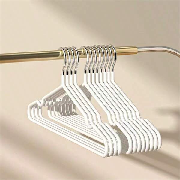 10pcs/20pcs Home Clothes Hanger, Non-Marking, Anti-Slip Thick Drying Rack