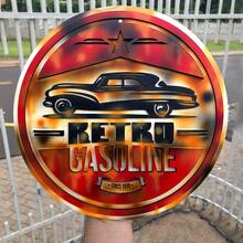 Wood's House Placa Decorativa Retro Gasoline Ferrugem 3d MDF Relevo Decoração Bar Garagem Cantinho do Churrasco