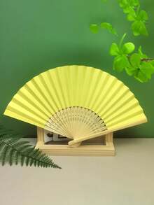 1PC Handheld Paper Fans Paper Folding Fans,Multi Colored Folding Fan,Solid Color Fan,DIY Folding Fan,Party Dressing,Church Wedding Gift - Multicolor - View 16