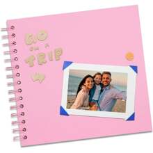 1 Peça Álbum de Fotos Scrapbook DIY de 7x7 Polegadas, Papel Kraft em Branco, Scrapbook com 20 Folhas, Livro de Memórias para Casamento, Família, de Volta às Aulas, Suprimentos Escolares