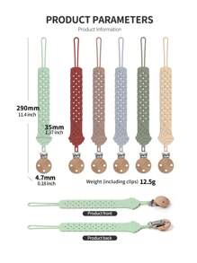 6 Stücke/Set Schnullerclips, inspiriert vom Uhrenarmband Design, flexibler Silikon Spielzeug Gurt, langanhaltend und flexibel, Kinderwagen Zubehör Seil, Essentials für Outdoor-Reisen & Babypflege