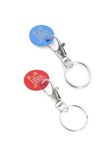 1pc-10pcs Shopping Cart Token Supermarket Trolley, Stainless Steel Shopping Trolley Remover, Shopping Trolley Token Pendants, Shopping Trolley Chips, Metal Stainless Steel Keychain, Keyring Decoration With Trolley Unlocking Key, Keyring Accessory - Multicolor - View 19