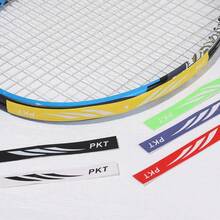 3/5/10 stuks badminton racketkopstickers, racketbeschermfolie, krasbestendige beschermfolie voor shuttlecocksnaren, slijtvaste racketframe stickers, zelfklevende badmintonaccessoires, racketaccessoires, valbescherming - Veel kleurig - Bekijken 8