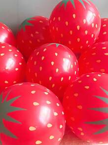 20 Stücke/10 Stücke 30cm Luftballons mit Erdbeermuster, dickwandige Erdbeerpunktrosa Luftballons, Hawaii Party Obst Dekorative Luftballons, geeignet für Geburtstags-Partyhintergrund, Feiertags-Dekoration, Geschlechts-Enthüllungsparty Babyparty Dekorationen