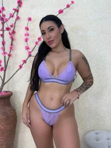 Secret Sexy Lace Set Sensual Colors Bra And Thong Lingerie