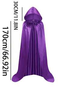 Mantello da adulto per Ognissanti, mantello della morte in tessuto colorato, mantello di demone mago, veste da mago medievale, mantello del Grim Reaper, accessorio da bar e discoteca, costume da festival
